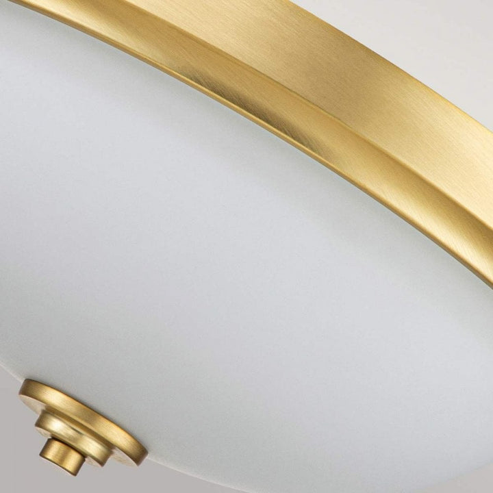 Feiss FE-MALIBU-F-BATH-BB Malibu 2 Light Flush Brushed Brass
