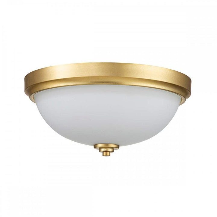 Feiss FE-MALIBU-F-BATH-BB Malibu 2 Light Flush Brushed Brass