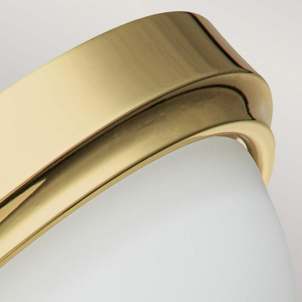 Feiss FE-MALIBU-F-BATH-PB Malibu 2 Light Flush Polished Brass