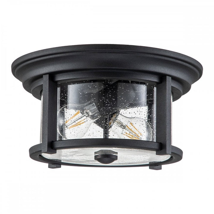 Feiss FE-MERRILL-F-BLK Merrill 2 Light Flush Black