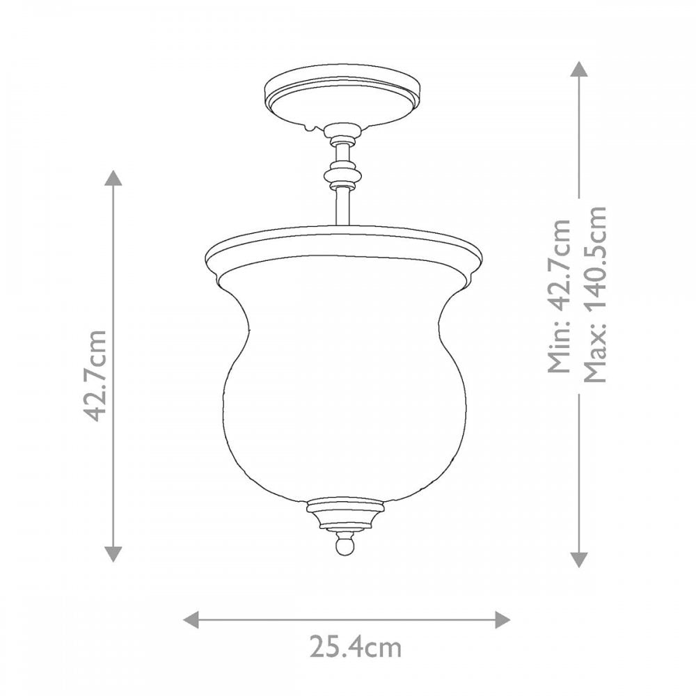 Feiss FE-PICKERING-LANE-SF Pickering Lane 3 Light Semi-Flush Heritage Bronze