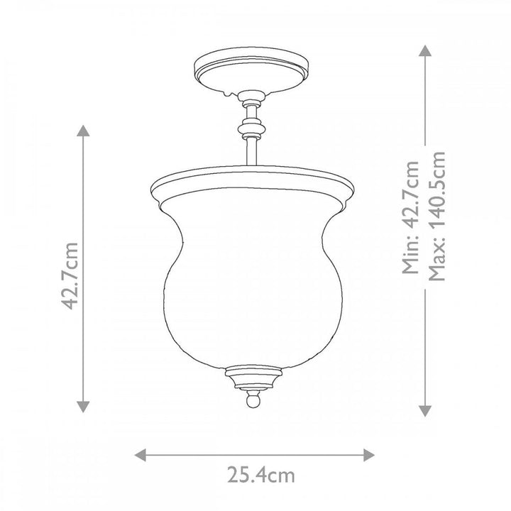 Feiss FE-PICKERING-LANE-SF Pickering Lane 3 Light Semi-Flush Heritage Bronze