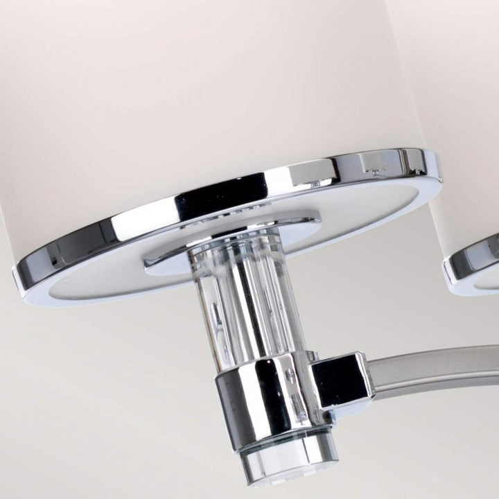 Feiss FE-PROSPECT-PARK5 Prospect Park 5 Light Chandelier Satin Nickel with Chrome