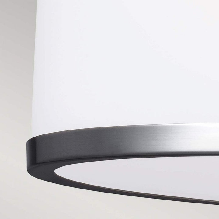 Feiss FE-PROSPECT-PARK-SF Prospect Park 2 Light Semi-Flush Satin Nickel with Chrome