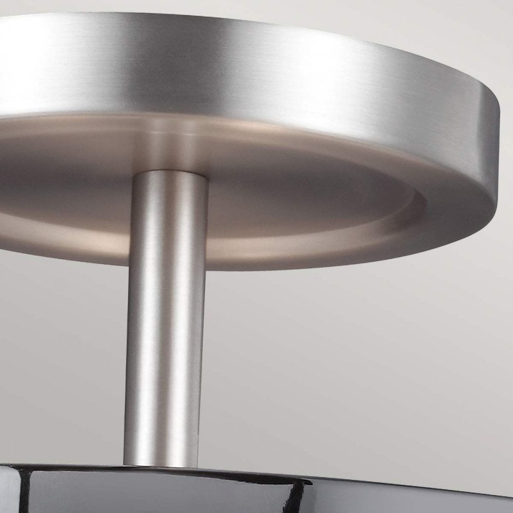 Feiss FE-PROSPECT-PARK-SF Prospect Park 2 Light Semi-Flush Satin Nickel with Chrome