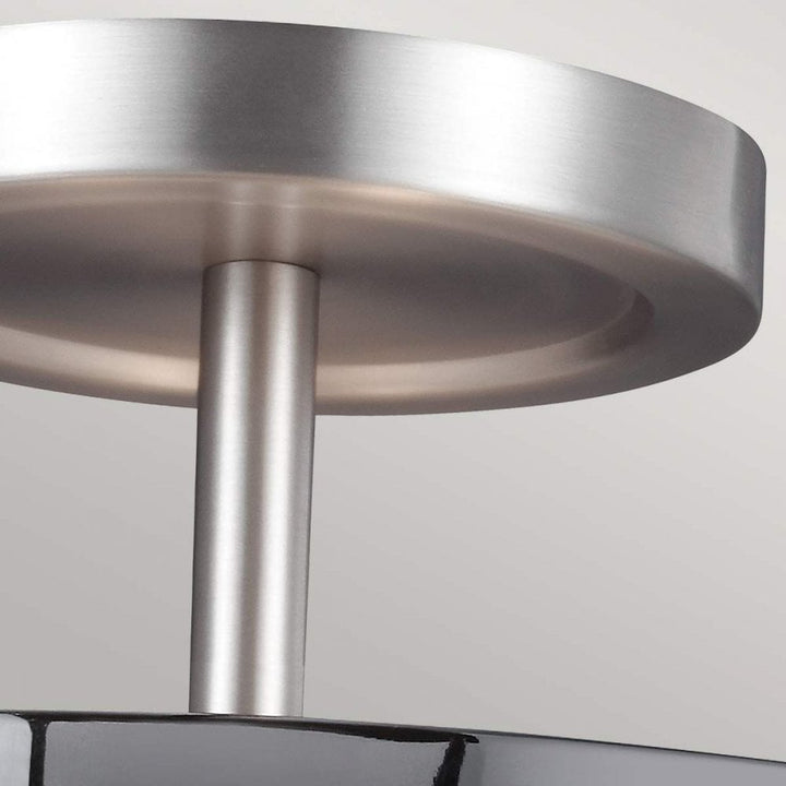 Feiss FE-PROSPECT-PARK-SF Prospect Park 2 Light Semi-Flush Satin Nickel with Chrome