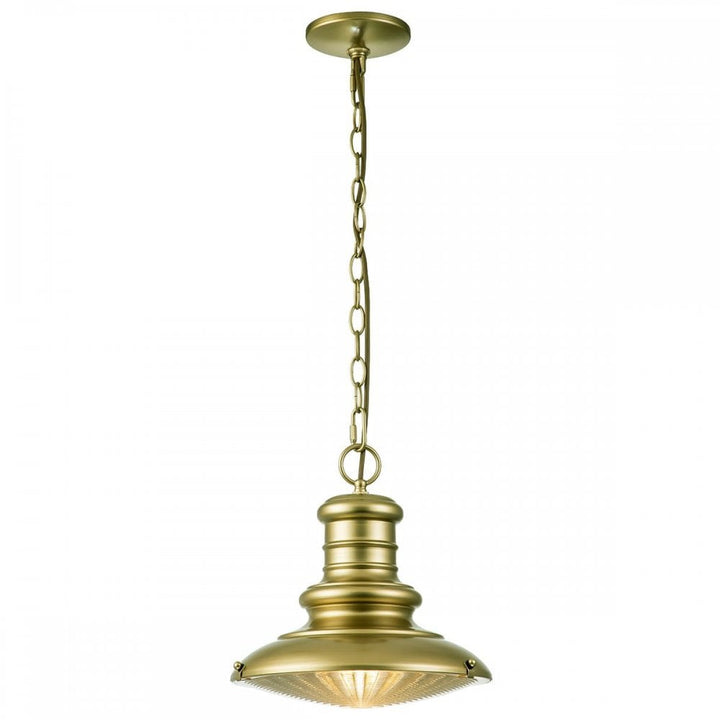 Feiss FE-REDDING8-M-PDB Redding Station 1 Light Medium Chain Lantern Painted Distressed Bronze