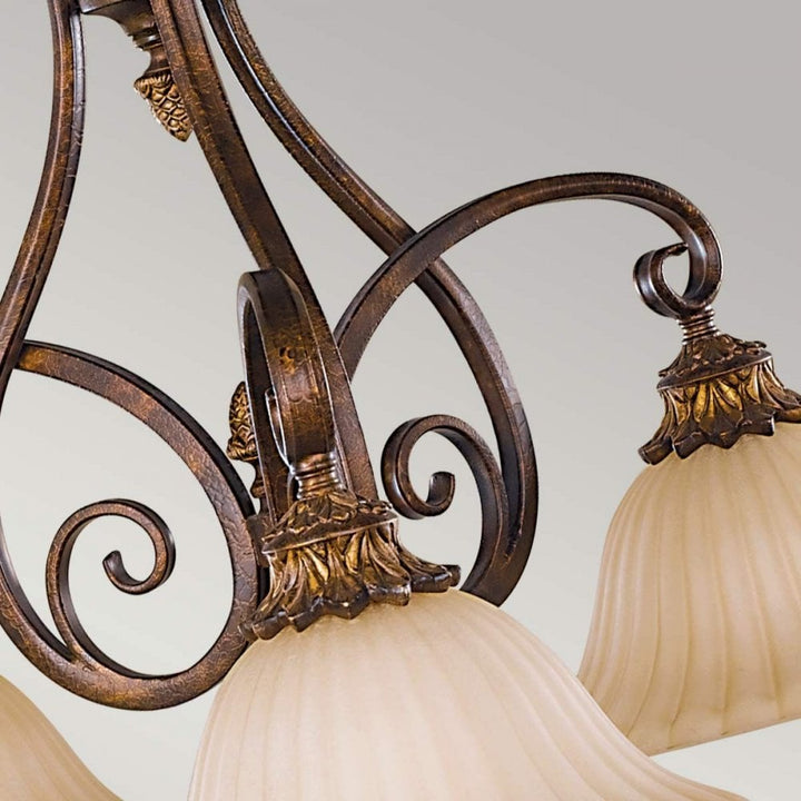 Feiss FE-SONOMAVALLEY3 Sonoma Valley 3 Light Chandelier Aged Tortoise Shell