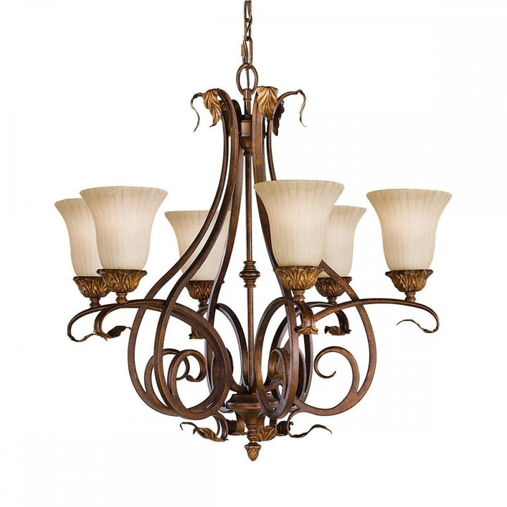Feiss FE-SONOMAVALLEY6 Sonoma Valley 6 Light Chandelier Aged Tortoise Shell