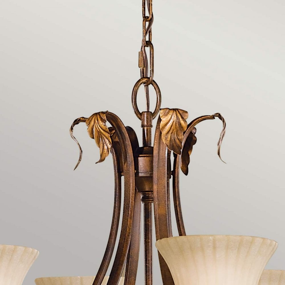 Feiss FE-SONOMAVALLEY6 Sonoma Valley 6 Light Chandelier Aged Tortoise Shell