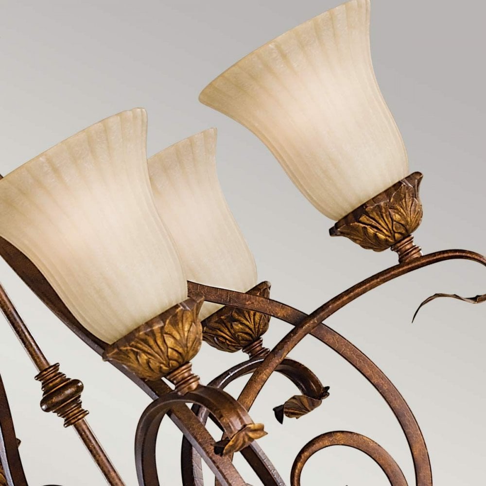 Feiss FE-SONOMAVALLEY6 Sonoma Valley 6 Light Chandelier Aged Tortoise Shell