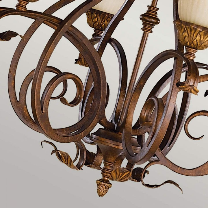 Feiss FE-SONOMAVALLEY6 Sonoma Valley 6 Light Chandelier Aged Tortoise Shell
