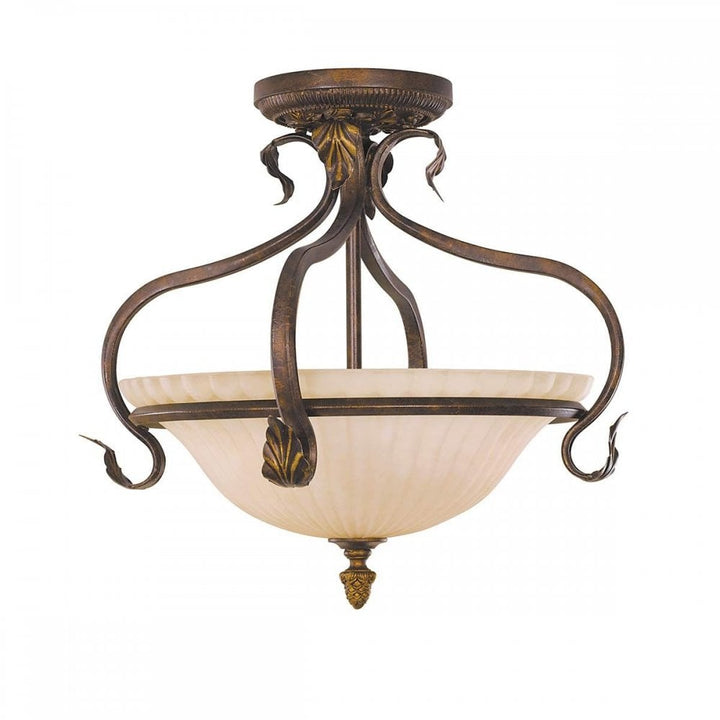 Feiss FE-SONOMAVALLEY-SF Sonoma Valley 3 Light Semi-Flush Aged Tortoise Shell
