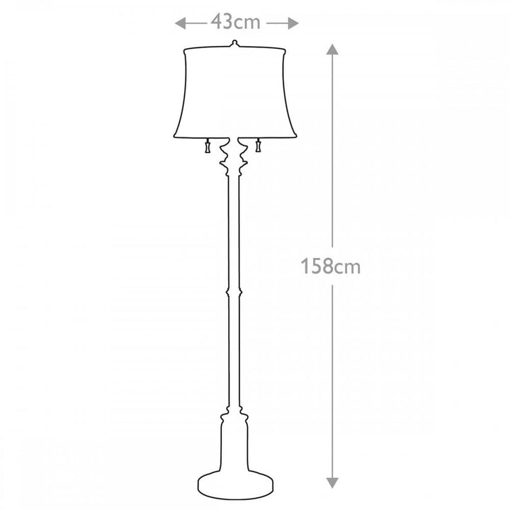 Feiss FE-STATEROOM-FL-AN Stateroom 2 Light Floor Lamp - Antique Nickel