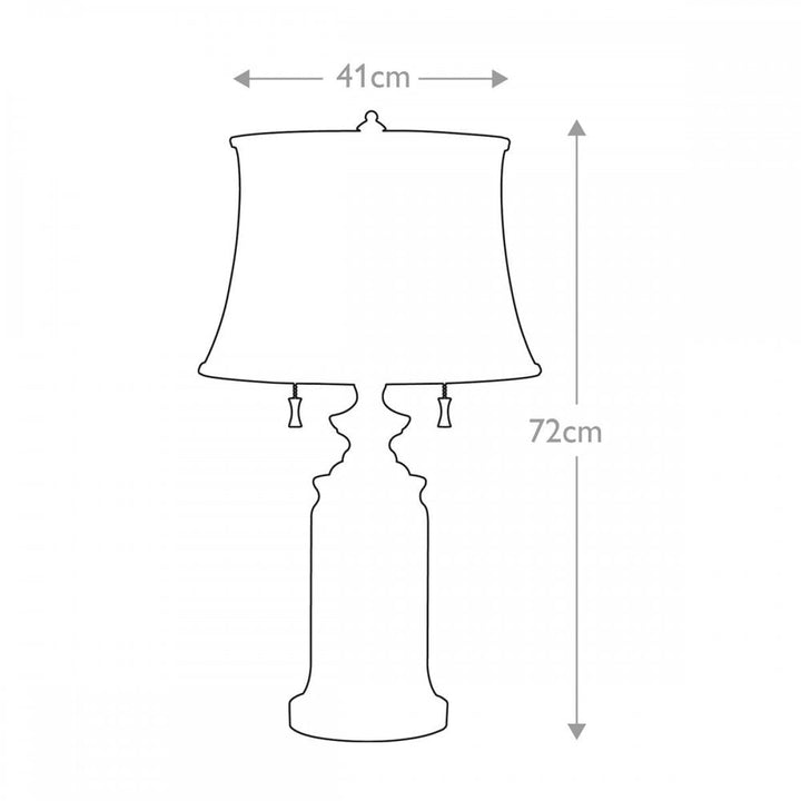 Feiss FE-STATEROOM-TL-AN Stateroom 2 Light Table Lamp - Antique Nickel