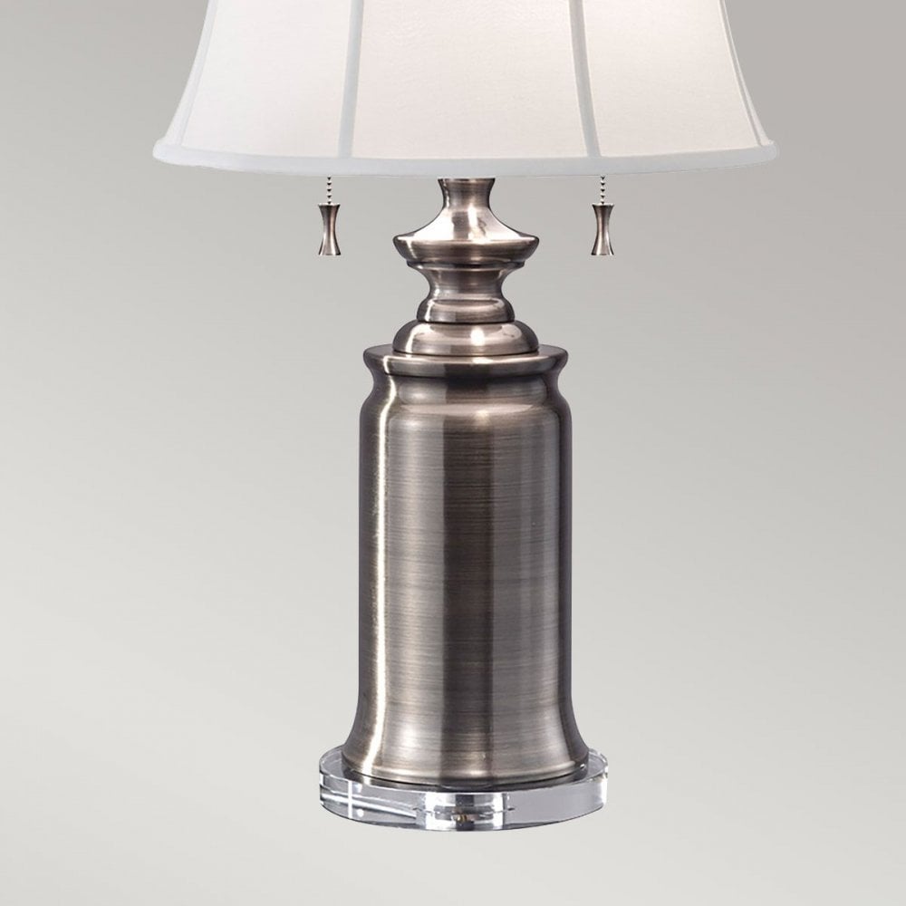 Feiss FE-STATEROOM-TL-AN Stateroom 2 Light Table Lamp - Antique Nickel