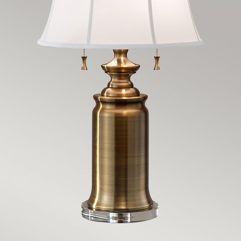 Feiss FE-STATEROOM-TL-BB Stateroom 2 Light Table Lamp - Bali Brass