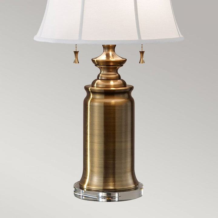 Feiss FE-STATEROOM-TL-BB Stateroom 2 Light Table Lamp - Bali Brass