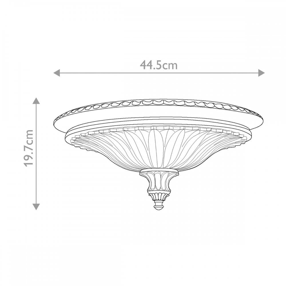 Feiss FE-STIRLING-CASTLE-F Stirling Castle 2 Light Flush British Bronze