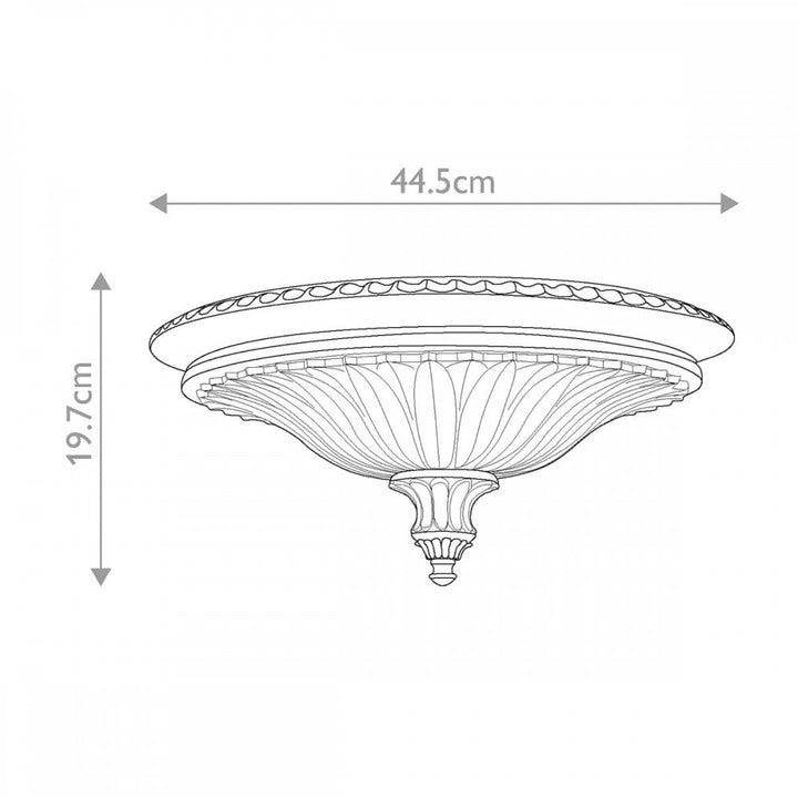 Feiss FE-STIRLING-CASTLE-F Stirling Castle 2 Light Flush British Bronze