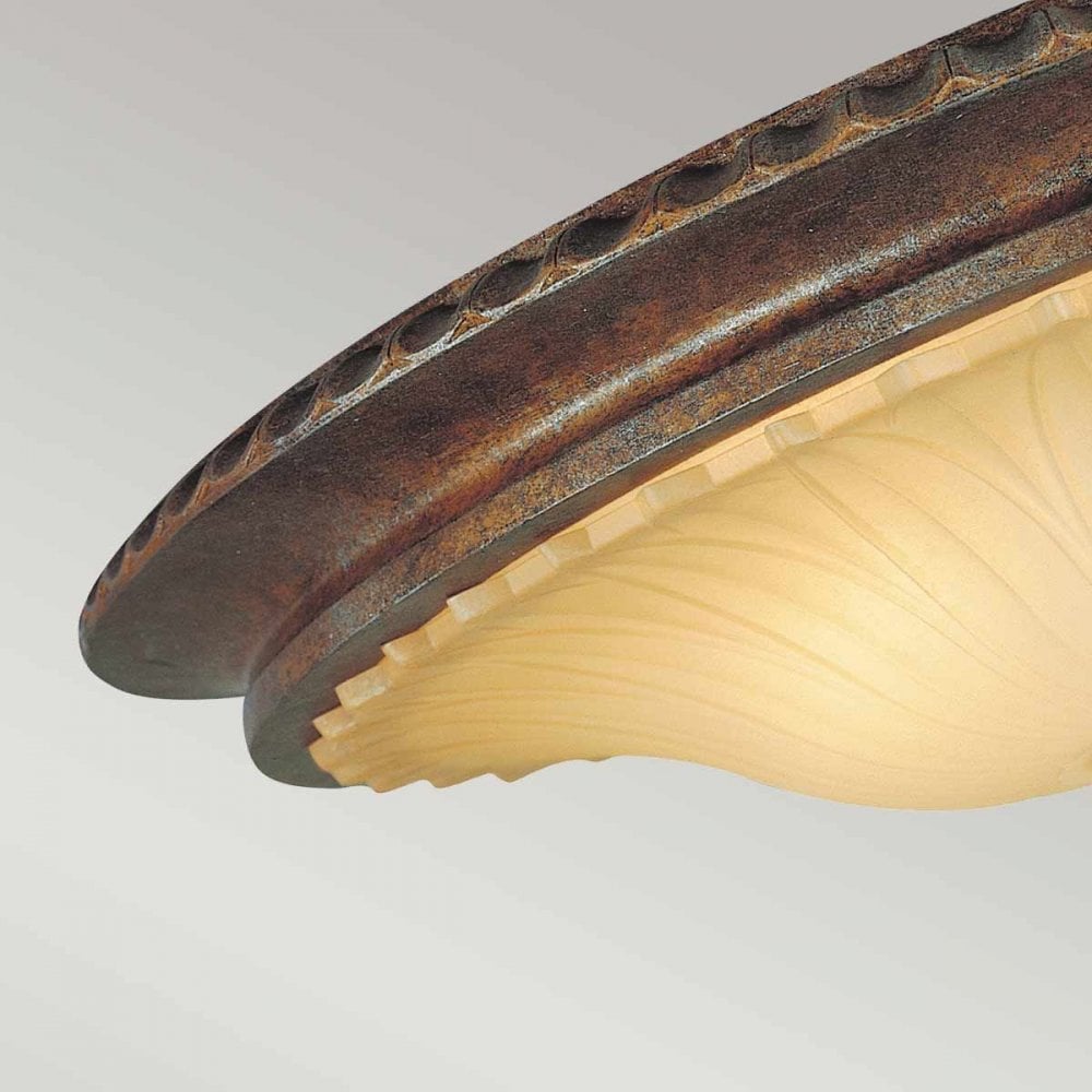 Feiss FE-STIRLING-CASTLE-F Stirling Castle 2 Light Flush British Bronze