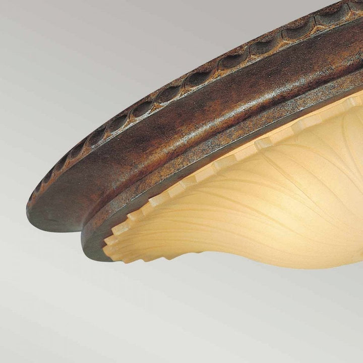 Feiss FE-STIRLING-CASTLE-F Stirling Castle 2 Light Flush British Bronze