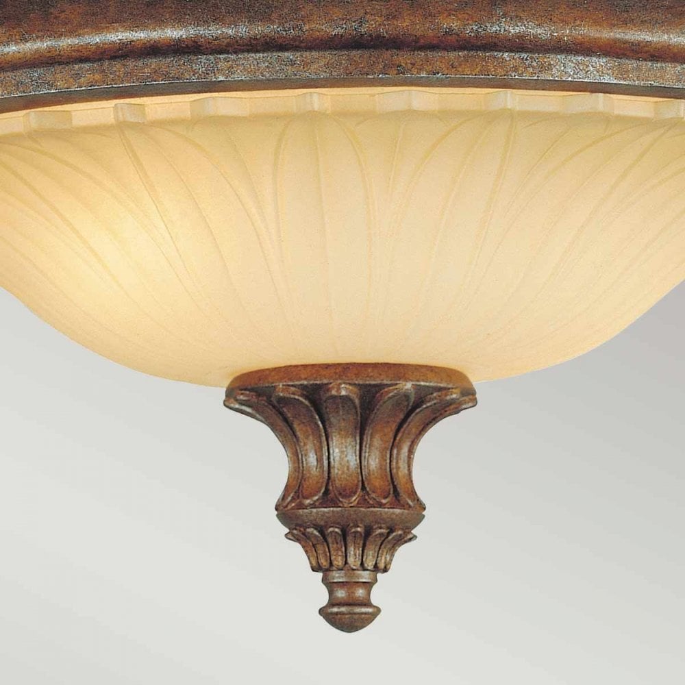 Feiss FE-STIRLING-CASTLE-F Stirling Castle 2 Light Flush British Bronze