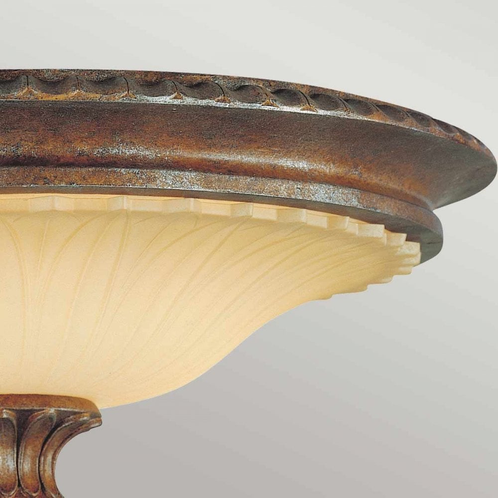Feiss FE-STIRLING-CASTLE-F Stirling Castle 2 Light Flush British Bronze