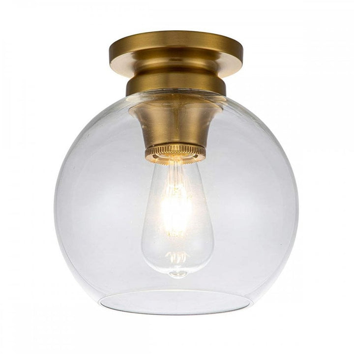 Feiss FE-TABBY-F-BB Tabby 1 Light Flush Light Burnished Brass
