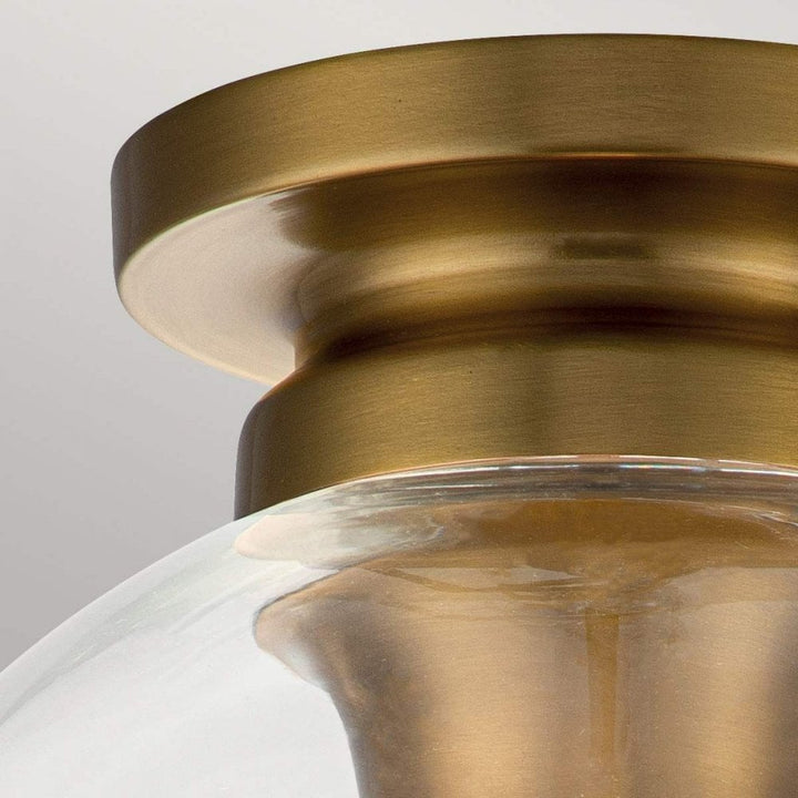 Feiss FE-TABBY-F-BB Tabby 1 Light Flush Light Burnished Brass