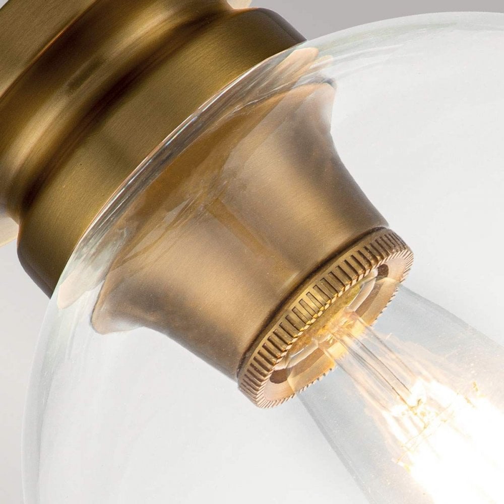 Feiss FE-TABBY-F-BB Tabby 1 Light Flush Light Burnished Brass