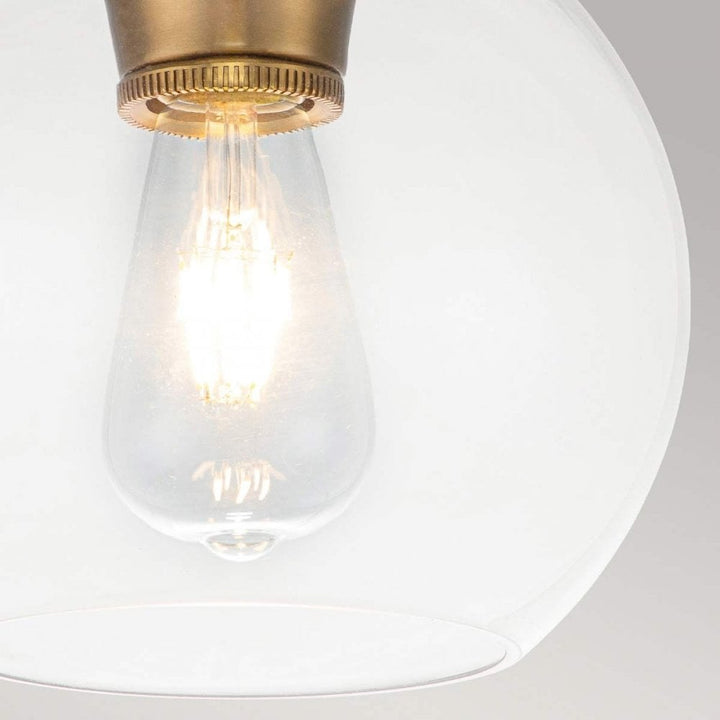 Feiss FE-TABBY-F-BB Tabby 1 Light Flush Light Burnished Brass