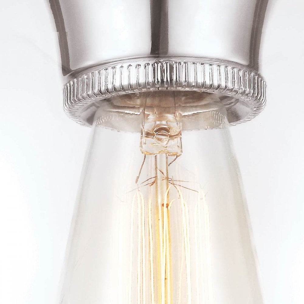Feiss FE-TABBY-F-PN Tabby 1 Light Flush Light Polished Nickel
