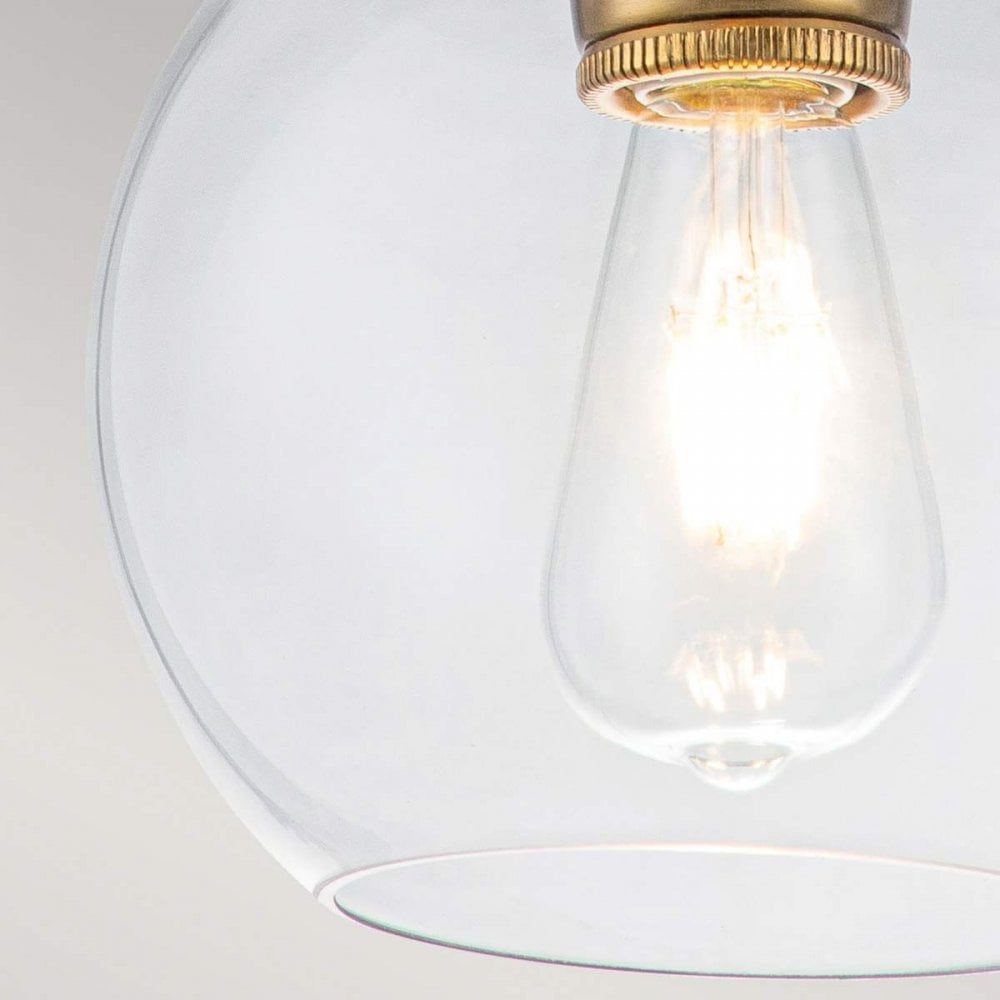 Feiss FE-TABBY-P-S-BB Tabby 1 Light Mini Pendant Burnished Brass