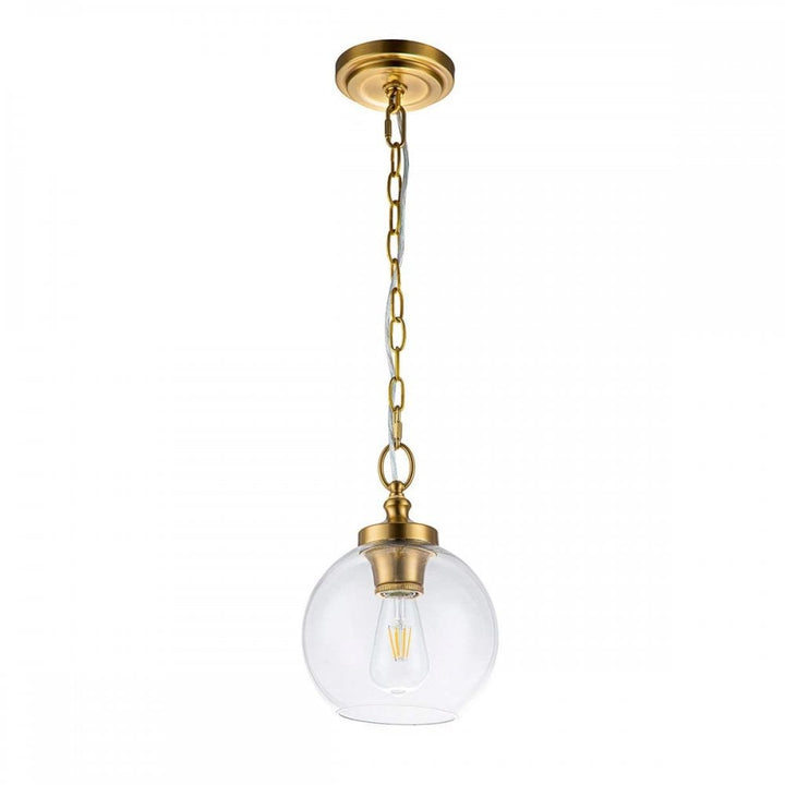 Feiss FE-TABBY-P-S-BB Tabby 1 Light Mini Pendant Burnished Brass