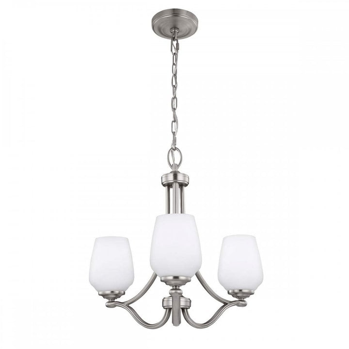 Feiss FE-VINTNER3 Vintner 3 Light Chandelier Satin Nickel
