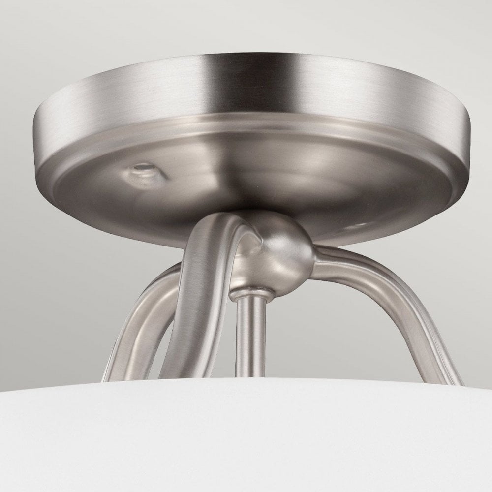 Feiss FE-VINTNER-SF Vintner 3 Light Semi-Flush Satin Nickel
