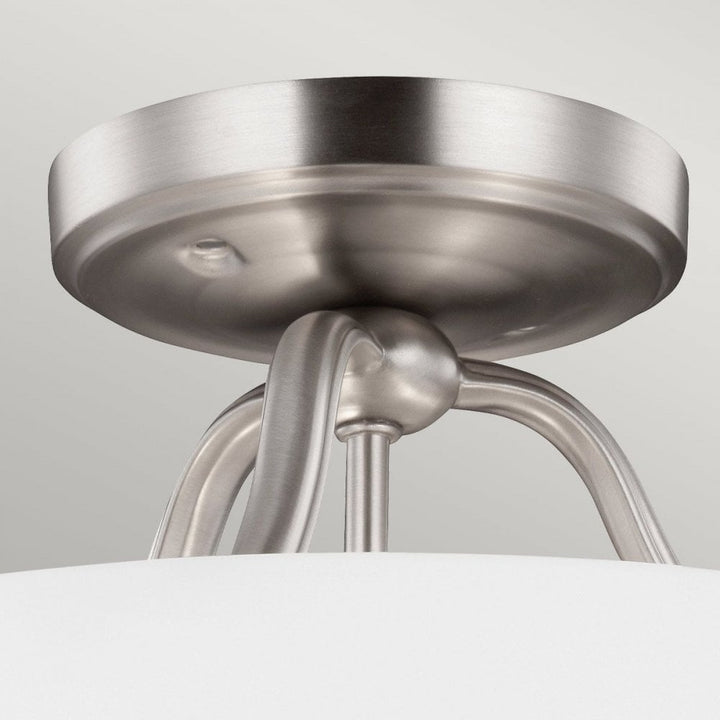 Feiss FE-VINTNER-SF Vintner 3 Light Semi-Flush Satin Nickel