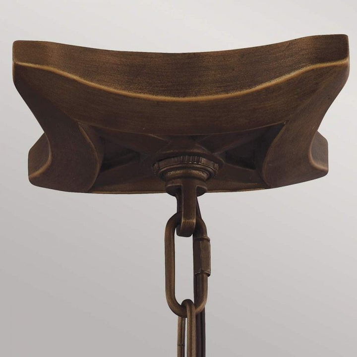 Feiss FE-YARMOUTH-3P Yarmouth 3 Light Pendant Painted Aged Brass