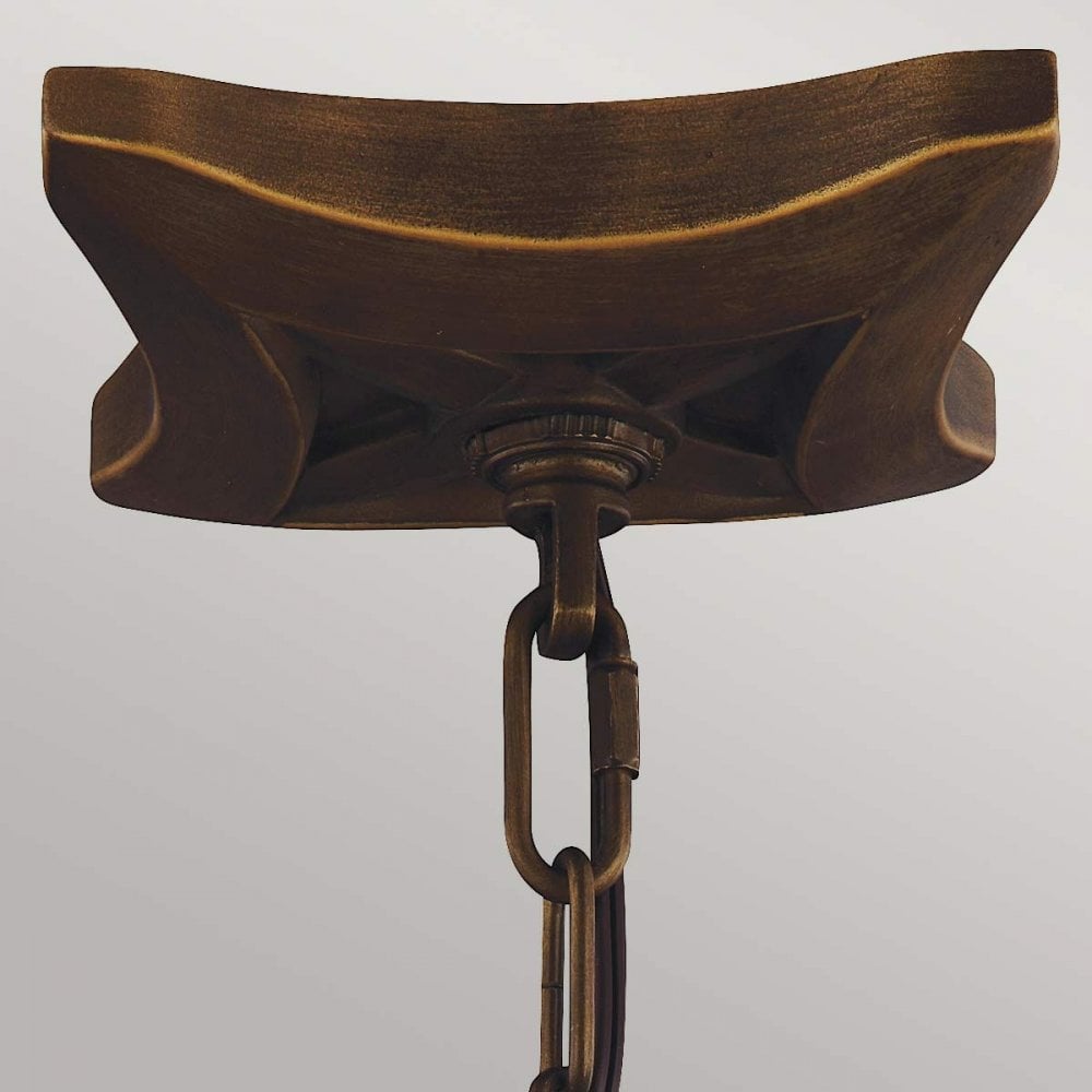 Feiss FE-YARMOUTH-4P Yarmouth 4 Light Pendant Painted Aged Brass