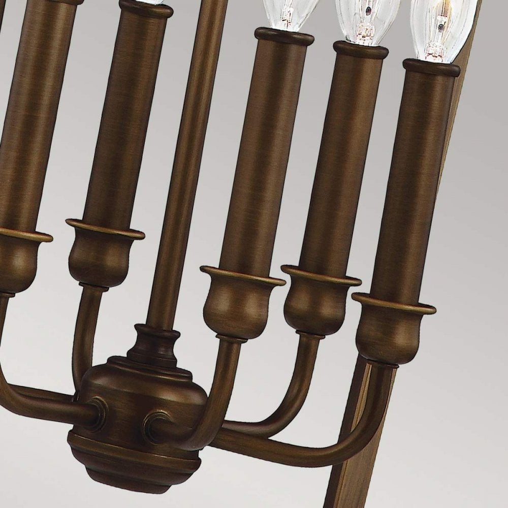 Feiss FE-YARMOUTH-6P Yarmouth 6 Light Pendant Painted Aged Brass