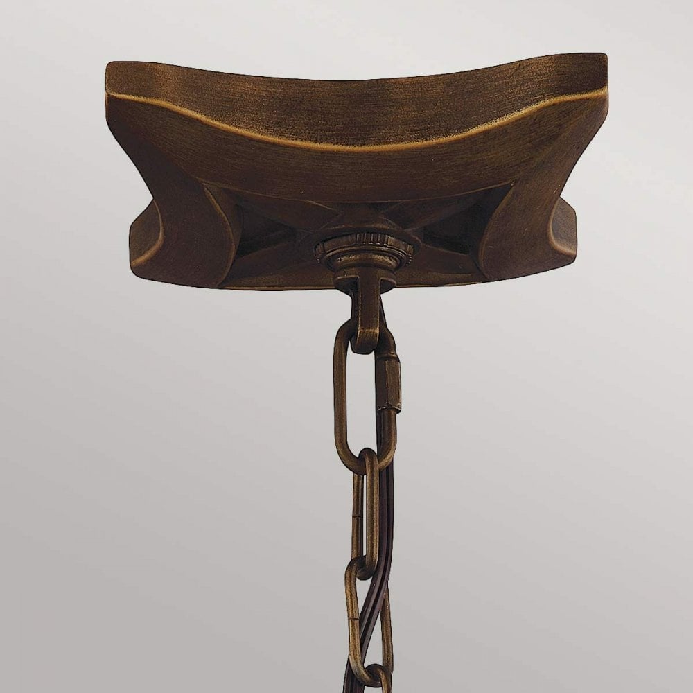 Feiss FE-YARMOUTH-6P Yarmouth 6 Light Pendant Painted Aged Brass