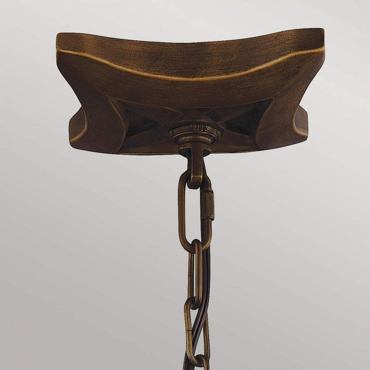Feiss FE-YARMOUTH-6P Yarmouth 6 Light Pendant Painted Aged Brass