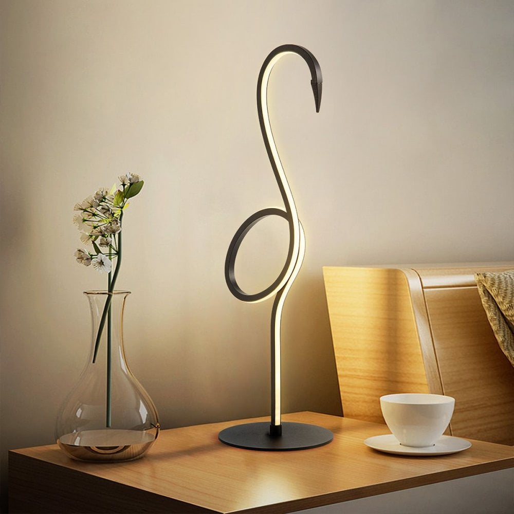 Elstead FLAMINGO-TL-BLK Flamingo LED Table Lamp - Black