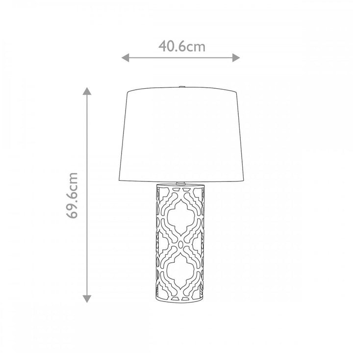 Gilded Nola GN-ARABELLA-TL-G Arabella 1 Light Table Lamp Distressed Gold, Ivory Shade