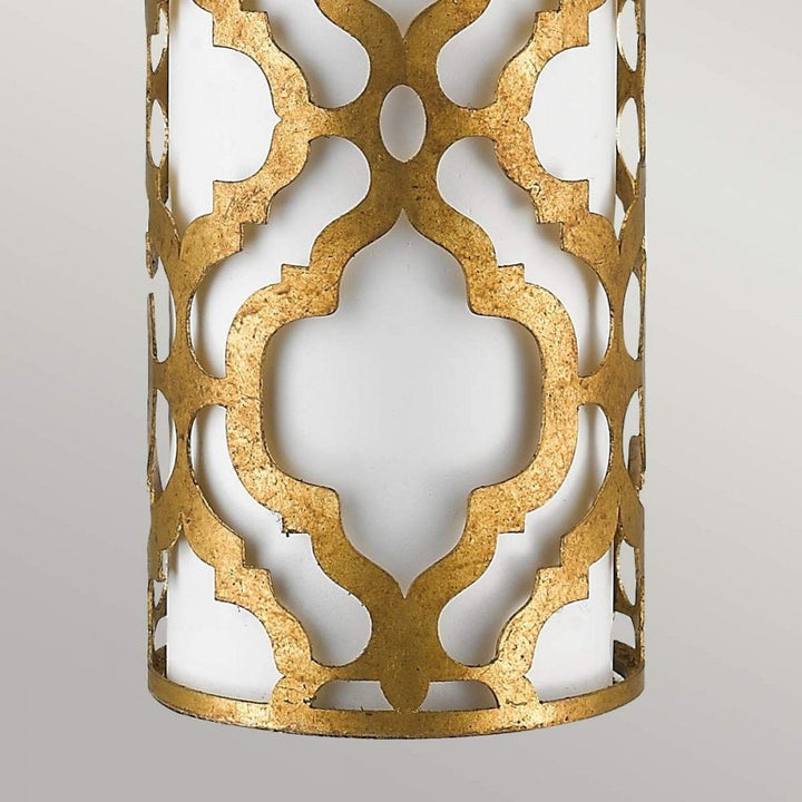 Gilded Nola GN-ARABELLA-TL-G Arabella 1 Light Table Lamp Distressed Gold, Ivory Shade