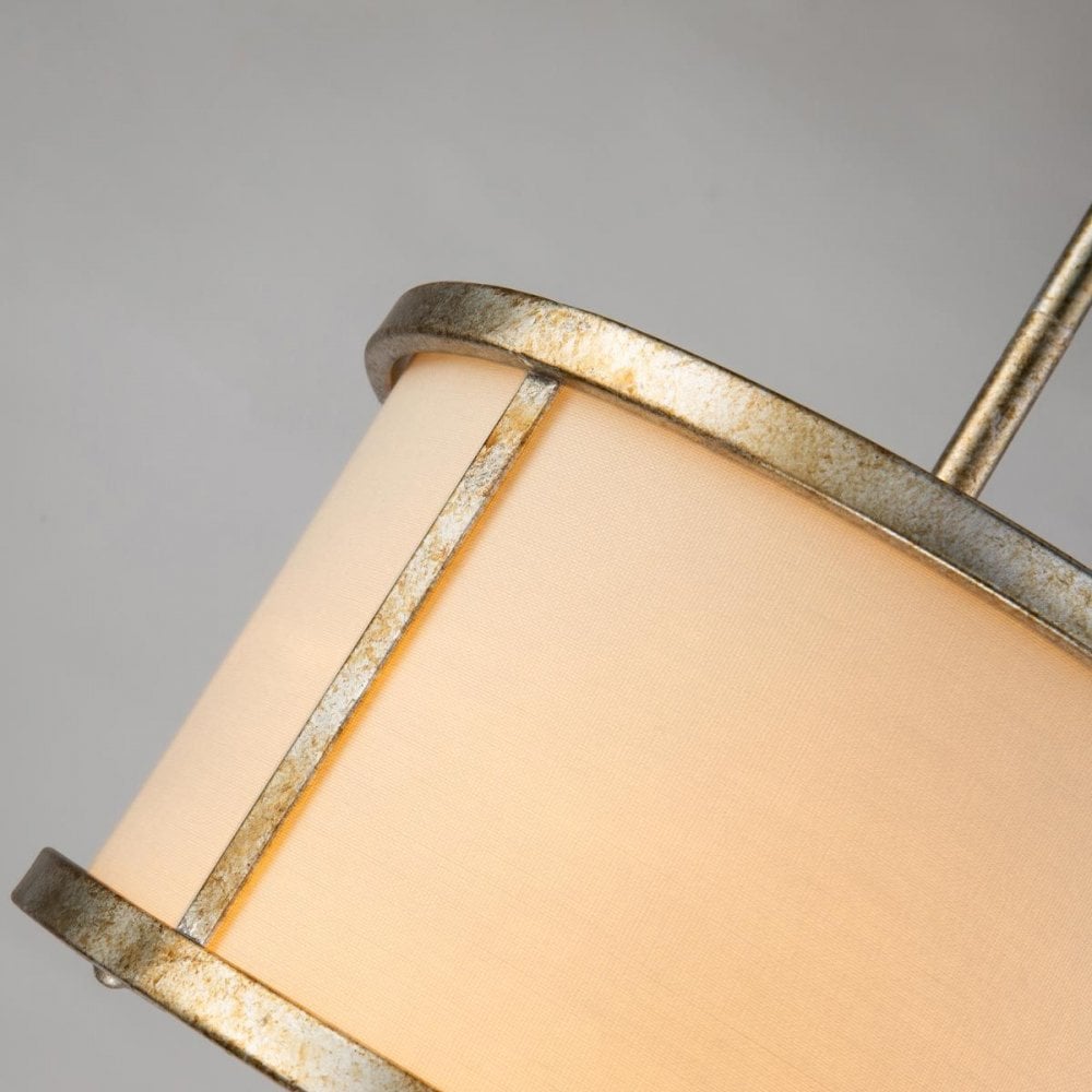 Gilded Nola GN-LEMURIA-MP Lemuria 1 Light Duo-Mount Mini Pendant Distressed Gold, Ivory Shade