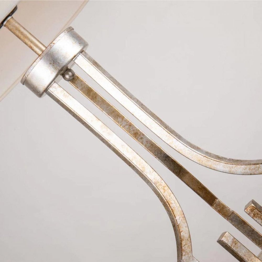 Gilded Nola GN-LEMURIA-TL Lemuria 1 Light Table Lamp Distressed Gold, Ivory Shade
