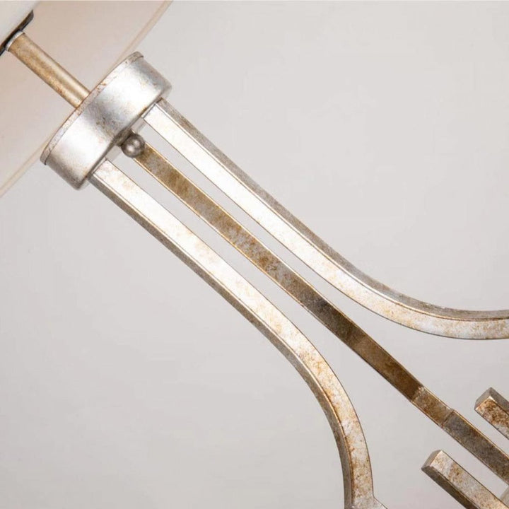 Gilded Nola GN-LEMURIA-TL Lemuria 1 Light Table Lamp Distressed Gold, Ivory Shade