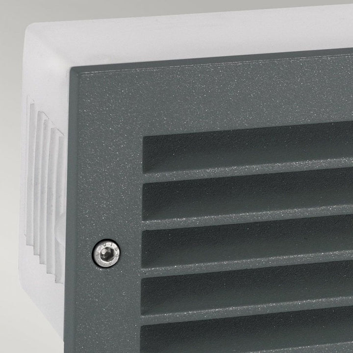 Norlys G-STAD-LVD-LED-G Grimstad LED Recessed Louvre Wall Light Graphite